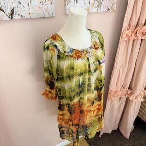 Sienna Rose Sheer Tunic Blouse (Size S)